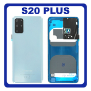 Γνήσια Original Samsung Galaxy S20 Plus, S20+ (SM-G985, SM-G985F, SM-G985F/DS) Rear Back Battery Cover Πίσω Κάλυμμα Καπάκι Πλάτη Μπαταρίας Cloud Blue Μπλε GH82-22032D (Service Pack by Samsung)