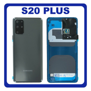 Γνήσια Original Samsung Galaxy S20 Plus (SM-G985, SM-G985F, SM-G985F/DS) Rear Back Battery Cover Πίσω Κάλυμμα Καπάκι Πλάτη Μπαταρίας Cosmic Grey Γκρι GH82-22026E (Service Pack by Samsung)
