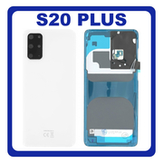 Γνήσια Original Samsung Galaxy S20 Plus (SM-G985, SM-G985F, SM-G985F/DS) Rear Back Battery Cover Πίσω Κάλυμμα Καπάκι Πλάτη Μπαταρίας White Άσπρο GH82-22032B GH82-21634B​ (Service Pack by Samsung)