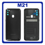 Γνήσιο Original Samsung Galaxy M21 (SM-M215F) Battery Cover Black Μαύρο GH82-22609A (Service Pack by Samsung)