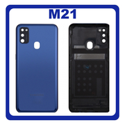 Γνήσιο Original Samsung Galaxy M21 (SM-M215F) Battery Cover Blue Μπλε GH82-22609B (Service Pack by Samsung)