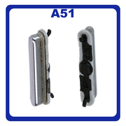 Γνήσια Original Samsung Galaxy A51, A 51 (SM-A515F, SM-A515F/DSN, SM-A515F/DS) ​Power Key On/Off Πλήκτρo Εκκίνησης Prism Crush White Άσπρο GH98-45034A (Service Pack By Samsung)