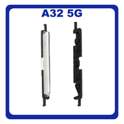 Γνήσια Original Samsung Galaxy A32 5G, A 32 5G (SM-A326B, SM-A326B/DS) Volume Button External Side Keys Πλαϊνό Πλήκτρο Κουμπί Ρύθμισης Έντασης Ήχου Awesome White Άσπρο GH64-08403B​ (Service Pack By Samsung)