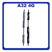 Γνήσια Original Samsung Galaxy A32, A 32 (SM-A325F, SM-A325F/DS) Power Key Flex Cable On/Off + Volume Key Buttons Καλωδιοταινία Πλήκτρων Εκκίνησης + Έντασης Ήχου Awesome Violet Βιολετή GH64-08389D (Service Pack By Samsung)
