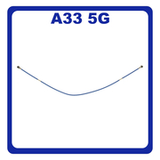 Γνήσια Original Samsung Galaxy A33 5G (SM-A336E, SM-A336B) Coaxial Antenna Signal Module Flex Cable Ομοαξονικό Καλώδιο Κεραίας 117mm Blue Μπλε GH39-02137A (Service By Samsung)