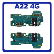 Γνήσιο Original Samsung Galaxy A22 4G 2021 A225F (SM-A225F, SM-A225F/DS) Καλωδιοταινία Φόρτισης SUB Charging Board (Charge Connector Dock Flex) + Mic Μικρόφωνο GH59-15487A (Service Pack By Samsung)