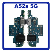 Γνήσια Original Samsung Galaxy A52s 5G (SM-A528B, SM-A528B/DS) Version K1 USB Type-C Charging Dock Connector Flex Sub Board, Καλωδιοταινία Υπό Πλακέτα Φόρτισης + Microphone Μικρόφωνο + Audio Jack Θύρα Ακουστικών GH96-14724A (Service Pack By Samsung)