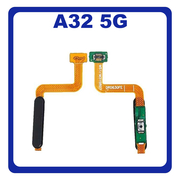HQ OEM Συμβατό Για Samsung Galaxy A32 5G, GalaxyA32 5G (SM-A326B, SM-A326B/DS) Power Key Flex Cable On/Off Καλωδιοταινία Πλήκτρων Εκκίνησης Without Fingerprint Awesome Black Μαύρο (Grade AAA+++)