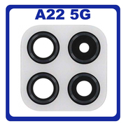 Original Γνήσιο Samsung Galaxy A22 5G A226 (SM-A226B, SM-A226B/DS, SM-A226B/DSN) Rear Back Camera Glass Lens Πίσω Τζαμάκι Κάμερας White Άσπρο GH81-20711A (Service Pack By Samsung)