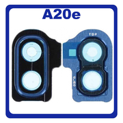 Γνήσιο Original Samsung Galaxy A20e 2019 A202 (SM-A202F, SM-A202K, SM-A202F/DS) Deco Frame For Rear Back Camera Lens Διακοσμητικό Πλαίσιο Για Πίσω Τζαμάκι Κάμερας Blue Μπλε GH98-44338C (Service Pack By Samsung)