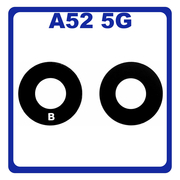 Γνήσια Original Samsung Galaxy A52 5G (SM-A526B, SM-A526B/DS) Main Camera Lens Bokeh Τζαμάκι Κάμερας Black Μαύρο GH64-08407A (Service Pack By Samsung)