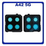 Γνήσια Original Samsung Galaxy A42 5G, Galaxy A 42 5G (SM-A426B, SM-A426B/DS, SM-A4260) Rear Back Camera Frame Πίσω Πλαίσιο Κάμερας Prism Dot Black Μαύρο GH98-45934A (Service Pack By Samsung)