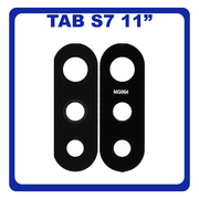 Γνήσια Original Samsung Galaxy Tab S7 T870 11" (SM-T870, SM-T875, SM-T876B) Rear Back Camera Lens Πίσω Τζαμάκι Κάμερας Black Μαύρο GH64-08115A (Service Pack By Samsung)