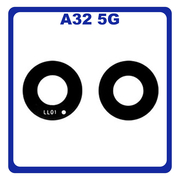 Γνήσια Original Samsung Galaxy A32 5G, A 32 5G (SM-A326B, SM-A326B/DS) Main Camera Lens Bokeh Τζαμάκι Κάμερας Awesome Black​Μαύρο GH64-08397A (Service Pack By Samsung)