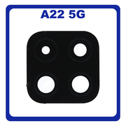Γνήσια Original Samsung Galaxy A22 5G, A 22 5G​ (SM-A226B, SM-A226B/DS) Rear Back Camera Glass Lens Πίσω Τζαμάκι Κάμερας Gray Μαύρο GH81-20708A (Service Pack By Samsung)