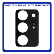 Γνήσια Original Samsung Galaxy Note 20 Ultra N985 (N985F, N985F/DS) , Note20 Ultra 5G N986 (N986B, N986B/DS) Rear Back Camera Glass Lens Πίσω Τζαμάκι Κάμερας Mystic Black Μαύρο GH64-08074A (Service Pack By Samsung)