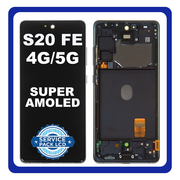 Γνήσια Original Samsung Galaxy S20 FE 5G (SM-G781B) Super AMOLED LCD Display Screen Assembly Οθόνη + Touch Screen Digitizer Μηχανισμός Αφής + Frame Bezel Πλαίσιο + Antenna Cloud Navy GH82-24214A GH82-29056A GH82-24215A​ (Service Pack By Samsung)