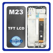 Γνήσια Original Samsung Galaxy M23 5G, Galaxy M 23 5G (SM-M236B) TFT LCD Display Screen Assembly Οθόνη + Touch Screen Digitizer Μηχανισμός Αφής + Frame Bezel Πλαίσιο Σασί  Black Μαύρο GH82-28487A (Service Pack By Samsung)