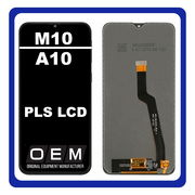 HQ OEM Συμβατό Για Samsung Galaxy M10 (SM-M105F, SM-M105G), Galaxy A10 (SM-A105F, SM-A105G), PLS LCD Display Screen Assembly Οθόνη + Touch Screen Digitizer Μηχανισμός Αφής Black Μαύρο No Frame (Grade AAA+++)