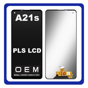 HQ OEM Συμβατό Για Samsung Galaxy A21s (SM-A217F, SM-A217F/DS) PLS LCD Display Screen Assembly Οθόνη + Touch Screen Digitizer Μηχανισμός Αφής (No Frame) Black Μαύρο (Grade AAA+++)