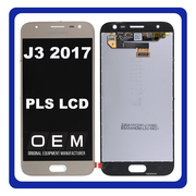 HQ OEM &Sigma;&upsilon;&mu;&beta;&alpha;&tau;ό &Gamma;&iota;&alpha; Samsung Galaxy J3 (2017) (SM-J330F, J330F) PLS LCD Display Screen Assembly &Omicron;&theta;ό&nu;&eta; + Touch Screen Digitizer &Mu;&eta;&chi;&alpha;&nu;&iota;&sigma;&mu;ό&sigmaf; &Alpha;&phi;ή&sigmaf; Gold &Chi;&rho;&upsilon;&sigma;ό​ (Grade AAA+++)