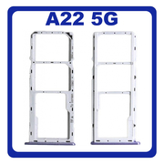Γνήσιο Original Samsung Galaxy A22 5G A226 (SM-A226B, SM-A226B/DS, SM-A226B/DSN) SIM Card Tray Cover Assy + Micro SD Tray Slot Υποδοχέας Βάση Θήκη Κάρτας SIM Κάλυμμα Laventer Violet Μωβ GH81-20743A (Service Pack By Samsung)