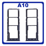 Γνήσιο Original Samsung Galaxy A10 A105 (SM-A105F/DS, SM-A105FN/DS, SM-A105G/DS, SM-A105M/DS, SM-A105F, SM-A105G, SM-A105M, SM-A105FN) SIM Card Tray Cover Assy + Micro SD Tray Slot Υποδοχέας Βάση Θήκη Κάρτας SIM Κάλυμμα Black Μαύρο GH98-44169A (Service Pack By Samsung)