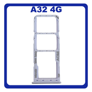 Γνήσια Original Samsung Galaxy A32 4G (SM-A325F, SM-A325F/DS, SM-A325M, SM-A325N) SIM Card Tray + Micro SD Tray Slot Υποδοχέας Βάση Θήκη Κάρτας SIM Awesome Violet Βιολετή GH98-46409D​ (Service Pack By Samsung)