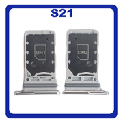 &Gamma;&nu;ή&sigma;&iota;&alpha; Original Samsung Galaxy S21 5G (SM-G991B, SM-G991B/DS) Sim Card Tray Dual Sim &Upsilon;&pi;&omicron;&delta;&omicron;&chi;έ&alpha;&sigmaf; &Theta;ή&kappa;&eta;&sigmaf; &Kappa;ά&rho;&tau;&alpha;&sigmaf; Sim Phantom White &Alpha;&sigma;&eta;&mu;ί GH98-46193C (Service Pack By Samsung)