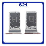 Γνήσια Original Samsung Galaxy S21 5G (SM-G991B, SM-G991B/DS) Sim Card Tray Dual Sim Υποδοχέας Θήκης Κάρτας Sim Phantom Violet Βιολετή GH98-46193B (Service Pack By Samsung)