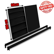 Μονό Ράφι Βαρέως Τύπου 200x60 Μαύρο