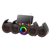 Ηχεἰο Kisonli led-918, Bluetooth, Usb, sd, Rgb, Aux, fm, Μαυρο - 22317