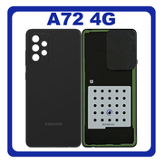 HQ OEM Συμβατό Για Samsung Galaxy A72 (SM-A725F, SM-A725F/DS) Rear Back Battery Cover Πίσω Κάλυμμα Καπάκι Πλάτη Μπαταρίας Awesome Black Μαύρο (Grade AAA+++)