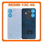 Γνήσια Original Xiaomi Redmi 13C 4G (23100RN82L, 23106RN0DA) / Redmi 13C 5G (23124RN87G, 23124RN87I) Rear Back Battery Cover Πίσω Κάλυμμα Καπάκι Πλάτη Μπαταρίας Glacier White Άσπρο 1610111001477A (Service Pack By Xiaomi)
