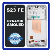 Γνήσια Original Samsung Galaxy S23 FE (SM-S711B, SM-S711B/DS) Dynamic AMOLED 2X LCD Display Screen Assembly Οθόνη + Touch Screen Digitizer Μηχανισμός Αφής + Frame Bezel Πλαίσιο Σασί Mint / Purple / Indigo / Tangerine / Cream Άσπρο GH82-32854B (Service Pack By Samsung)