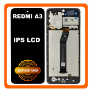 Γνήσια Original Xiaomi Redmi A3 (23129RN51X, 23129RN51H) IPS LCD Display Screen Assembly Οθόνη + Touch Screen Digitizer Μηχανισμός Αφής + Frame Bezel Πλαίσιο Σασί Black Μαύρο 5600010C3Y00 (Service Pack By Xiaomi)