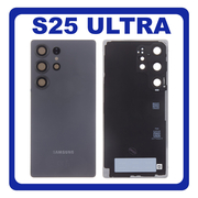 Γνήσια Original Samsung Galaxy S25 Ultra (SM-S938B, SM-S938B/DS)  Rear Back Battery Cover + Camera Lens Πίσω Κάλυμμα Καπάκι Πλάτη Μπαταρίας + Τζαμάκι Κάμερας Titanium Black Μαύρο GH82-36353D (Service Pack By Samsung)