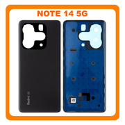 HQ OEM Συμβατό Με Xiaomi Redmi Note 14 5G (24094RAD4G) Rear Back Battery Cover Πίσω Καπάκι Πλάτη Μπαταρίας Midnight Black Μαύρο (Premium A+)