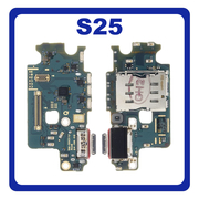 Γνήσια Original Samsung Galaxy S25 (SM-S931B, SM-S931B/DS) USB Type-C Charging Dock Connector Flex Sub Board, Καλωδιοταινία Υπό Πλακέτα Φόρτισης + Microphone Μικρόφωνο + Sim Reader GH96-18238A (Service Pack By Samsung)