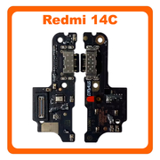 Γνήσια Original Xiaomi Redmi 14C 4G (2411DRN47C, 2409BRN2CA) USB Type-C Charging Dock Connector Flex Sub Board, Καλωδιοταινία Υπό Πλακέτα Φόρτισης + Microphone Μικρόφωνο (Service Pack By Xiaomi)