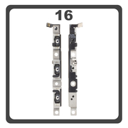 HQ OEM Συμβατό Με Apple iPhone 16 (A3287, A3081, A3286, A3288) Volume Key Buttons Flex Cable Καλωδιοταινία Έντασης Ήχου + Metal Bracket (Premium A+)