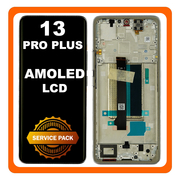 Γνήσια Original Xiaomi Redmi Note 13 Pro Plus 5G, Redmi Note 13 Pro+ 5G (23090RA98C, 23090RA98G) AMOLED LCD Display Screen Assembly Οθόνη + Touch Screen Digitizer Μηχανισμός Αφής Midnight White Άσπρο 560001N16U00 (Service Pack By Xiaomi)