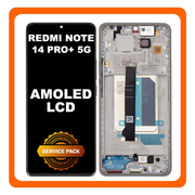 Γνήσια Original Xiaomi Redmi Note 14 Pro Plus 5G, Redmi Note 14 Pro+ 5G (24115RA8EG) AMOLED LCD Display Screen Assembly Οθόνη + Touch Screen Digitizer Μηχανισμός Αφής + Frame Bezel Πλαίσιο Σασί Lavender Purple Μωβ 5600180O16U00 (Service Pack By Xiaomi)