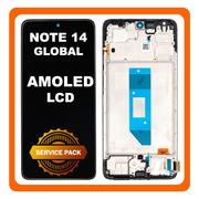 Γνήσια Original Xiaomi Redmi Note 14 4G (24117RN76G, 24117RN76O) AMOLED LCD Display Screen Assembly Οθόνη + Touch Screen Digitizer Μηχανισμός Αφής + Frame Bezel Πλαίσιο Σασί Black Μαύρο 560001000O700 (Service Pack By Xiaomi)