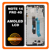 Γνήσια Original Xiaomi Redmi Note 14 Pro 4G (24116RACCG) AMOLED LCD Display Screen Assembly Οθόνη + Touch Screen Digitizer Μηχανισμός Αφής + Frame Bezel Πλαίσιο Σασί Midnight Black Μαύρο 560003000O600 (Service Pack By Xiaomi)