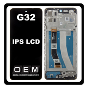 HQ OEM &Sigma;&upsilon;&mu;&beta;&alpha;&tau;ό &Mu;&epsilon; Motorola Moto G32 (XT2235-2, XT2235-3) IPS LCD Display Screen Assembly &Omicron;&theta;ό&nu;&eta; + Touch Screen Digitizer &Mu;&eta;&chi;&alpha;&nu;&iota;&sigma;&mu;ό&sigmaf; &Alpha;&phi;ή&sigmaf; + Frame Bezel &Mu;&epsilon;&sigma;&alpha;ί&omicron; &Pi;&lambda;&alpha;ί&sigma;&iota;&omicron; Black &Mu;&alpha;ύ&rho;&omicron; (Premium A+)