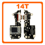 HQ OEM Συμβατό Με Xiaomi 14T 5G (2406APNFAG) USB Type-C Charging Dock Connector Flex Sub Board, Καλωδιοταινία Υπό Πλακέτα Φόρτισης + Microphone Μικρόφωνο + Sim Reader Αναγνώστης Κάρτας Sim (Premium A+)