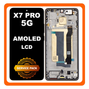 Γνήσια Original Xiaomi Poco X7 Pro 5G (2412DPC0AG, 2412DPC0AI) AMOLED Display Screen Assembly Οθόνη + Touch Screen Digitizer Μηχανισμός Αφής + Frame Bezel Πλαίσιο Σασί Yellow Κίτρινο 56000100O1000 (Service Pack By Xiaomi)