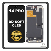 HQ OEM Συμβατό Με Apple iPhone 14 Pro (A2890, A2650) DD SOFT OLED LCD Display Screen Assembly Οθόνη + Touch Screen Digitizer Μηχανισμός Αφής With IC Removable Black Μαύρο (Premium A+)