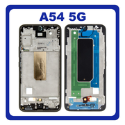 Γνήσια Original Samsung Galaxy A54 5G (SM-A546V, SM-A546U) LCD Front Housing LCD Middle Frame Bezel Plate Μεσαίο Πλαίσιο Awesome Graphite GH98-48068A (Service Pack By Samsung)